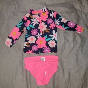 Baby floral swimsuit rashguard Carter's 3m
